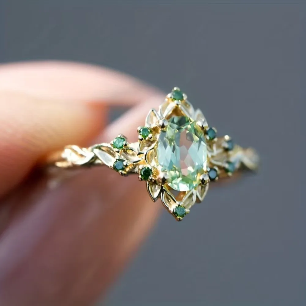 9999 gold vintage-style hollow-polished gold ring for women, a small-scale luxury item that is elegant and versatile,