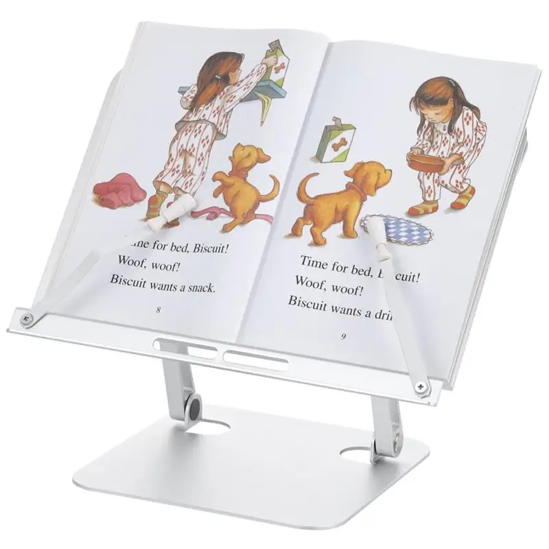 Book Stand For Reading Desktop Reading Writing Book Stand Aluminum Reading Book Holder Adjustable Book Stand With Page Clips