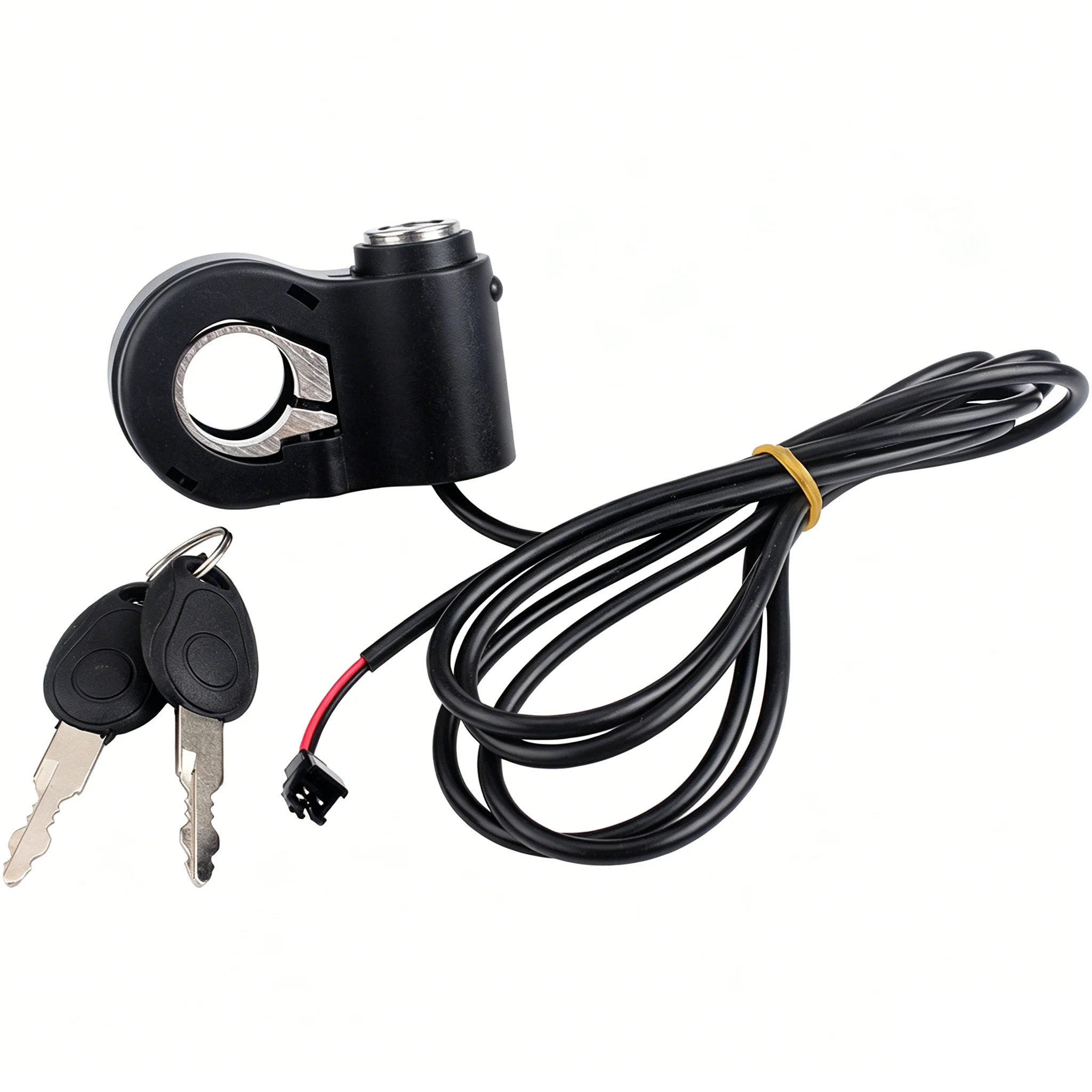 E-scooter Ignition Lock Without Voltage Display Starter Switch Locks Keys with SM Plug 2 Pin for KUGOO M4 PRO Electric Scooter