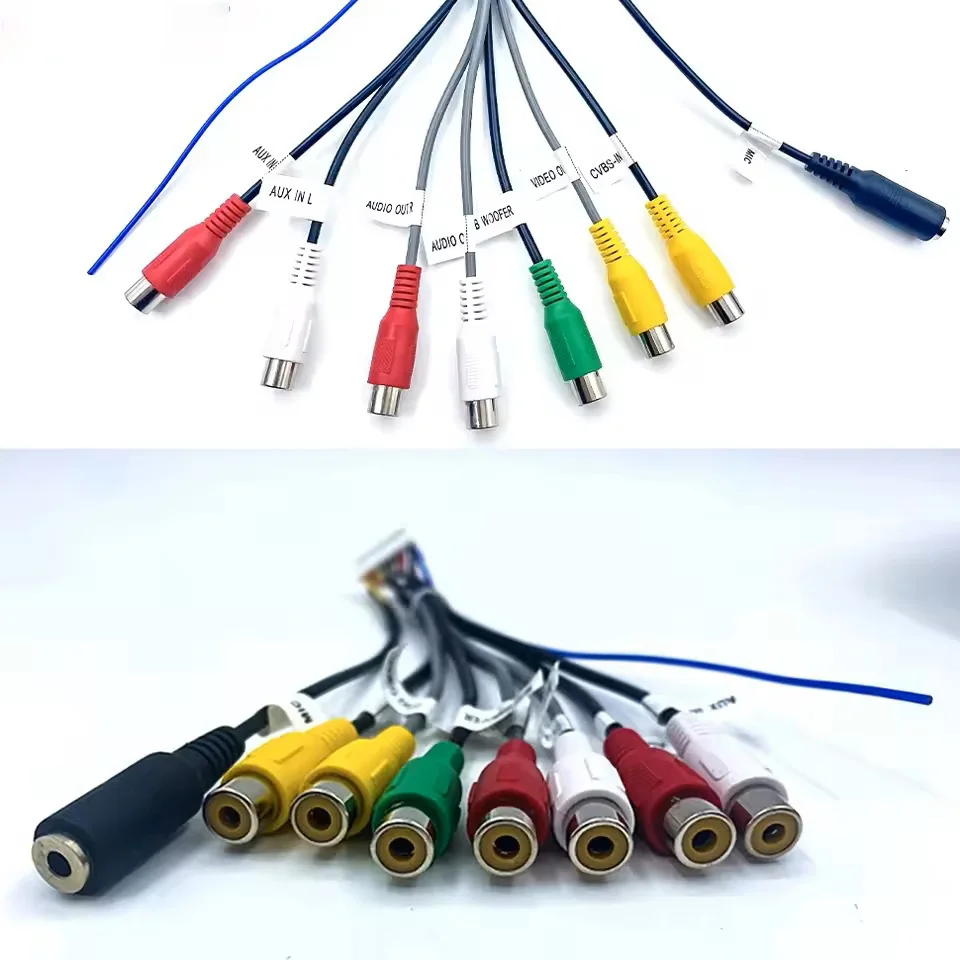 جيو يين راديو السيارة 20 دبوس كابل RCA #1