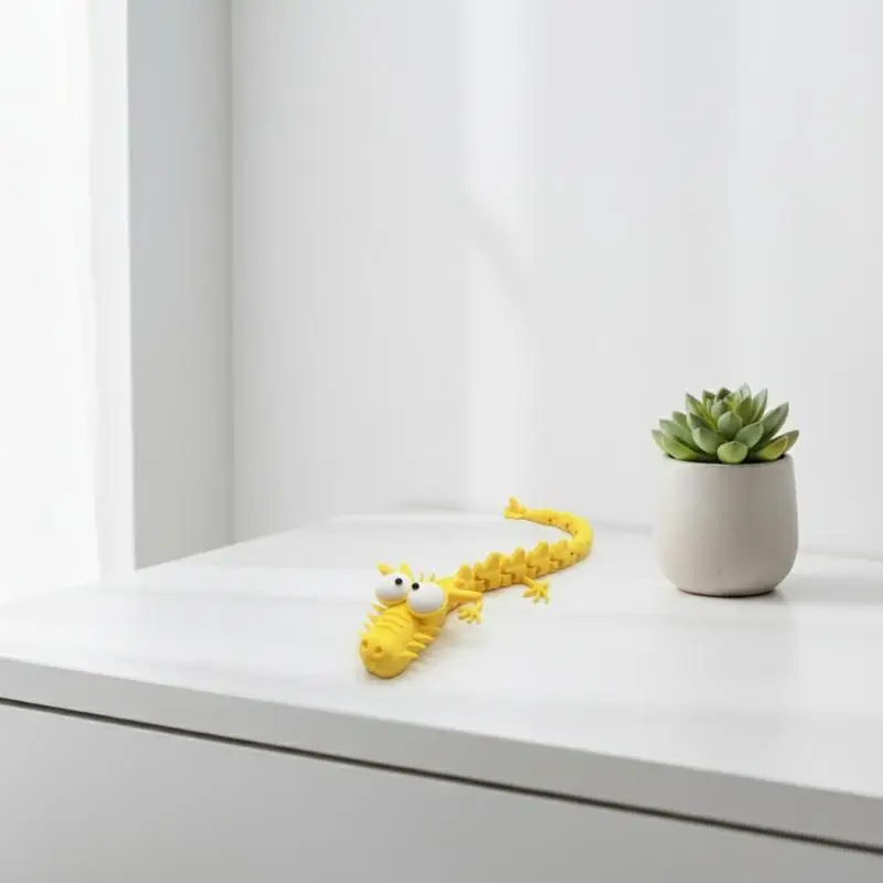 Cool Desktop Companion - 3D Printed Movable Dragon - Perfect for Adding a Touch of Fantasy to Your Workspace or Collection