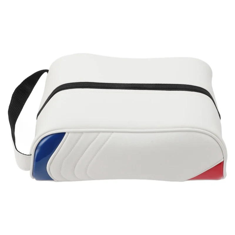

Shoe Carrier Bag PU Leather Water Resistant Multifunctional Portable Shoe Storage Bag With Handle For Travel White