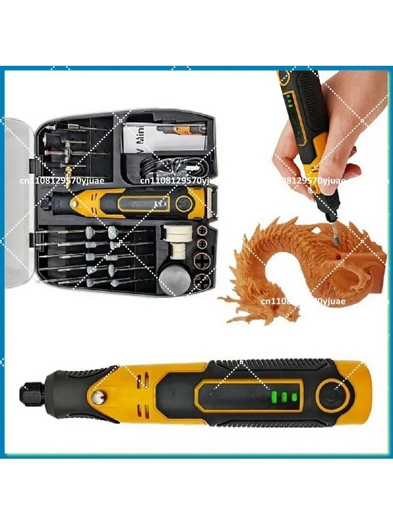 Mini Cordless Rotary Tool Kit for Engraving, Sanding, Drilling, Polishing, 3D Printed Resin Curing Pen, Electric Sander