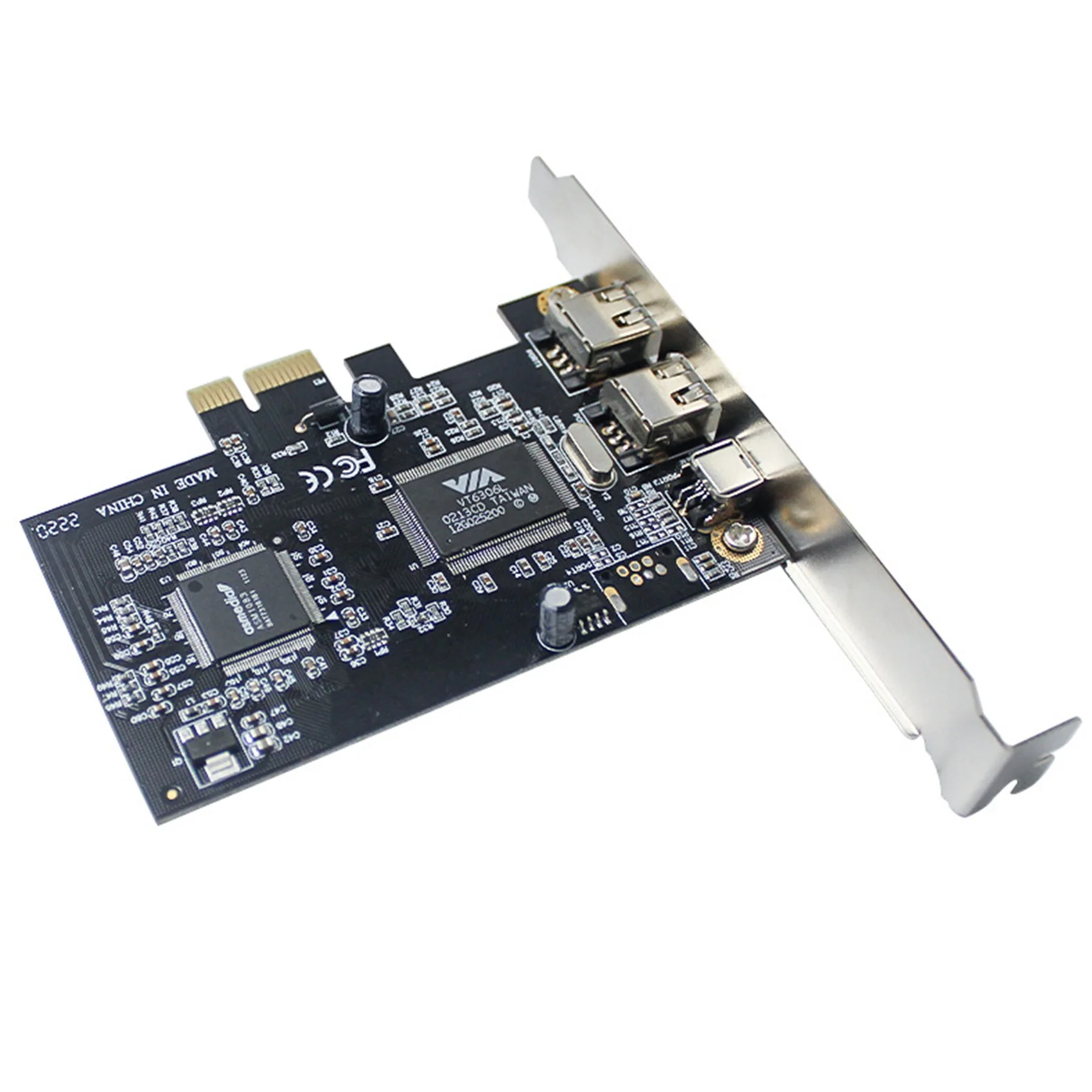 SMIEA PCI-E to 1394 FireWire Card,PCI-Ex1 to IEEE 1394 3-Port FireWire Card, Support 1440X1080 Resolution,with 0.8M 1394 Cable