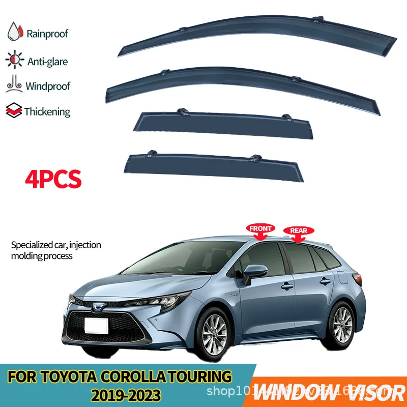 for-corolla-touring-2019-window-deflector-window-visor-decorative-accessories-easy-installation