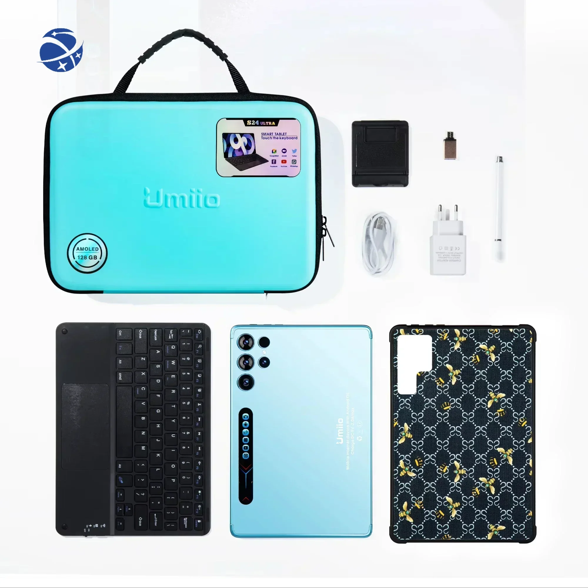 Umiio new arrival S24  Ultra Tablet  10.1-inch Dual Sim business Tablet PC portable notebook  with EWB carry bag