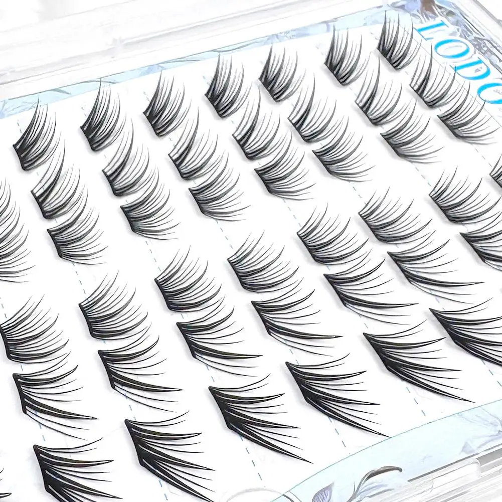 ขนตาปลอมสไตล์การ์ตูน FOX ขนตาปลอมแบบบางเฉียบเป็นช่อเป็นธรรมชาติ ขนตาปลอมแบบฟู อุปกรณ์แต่งหน้า