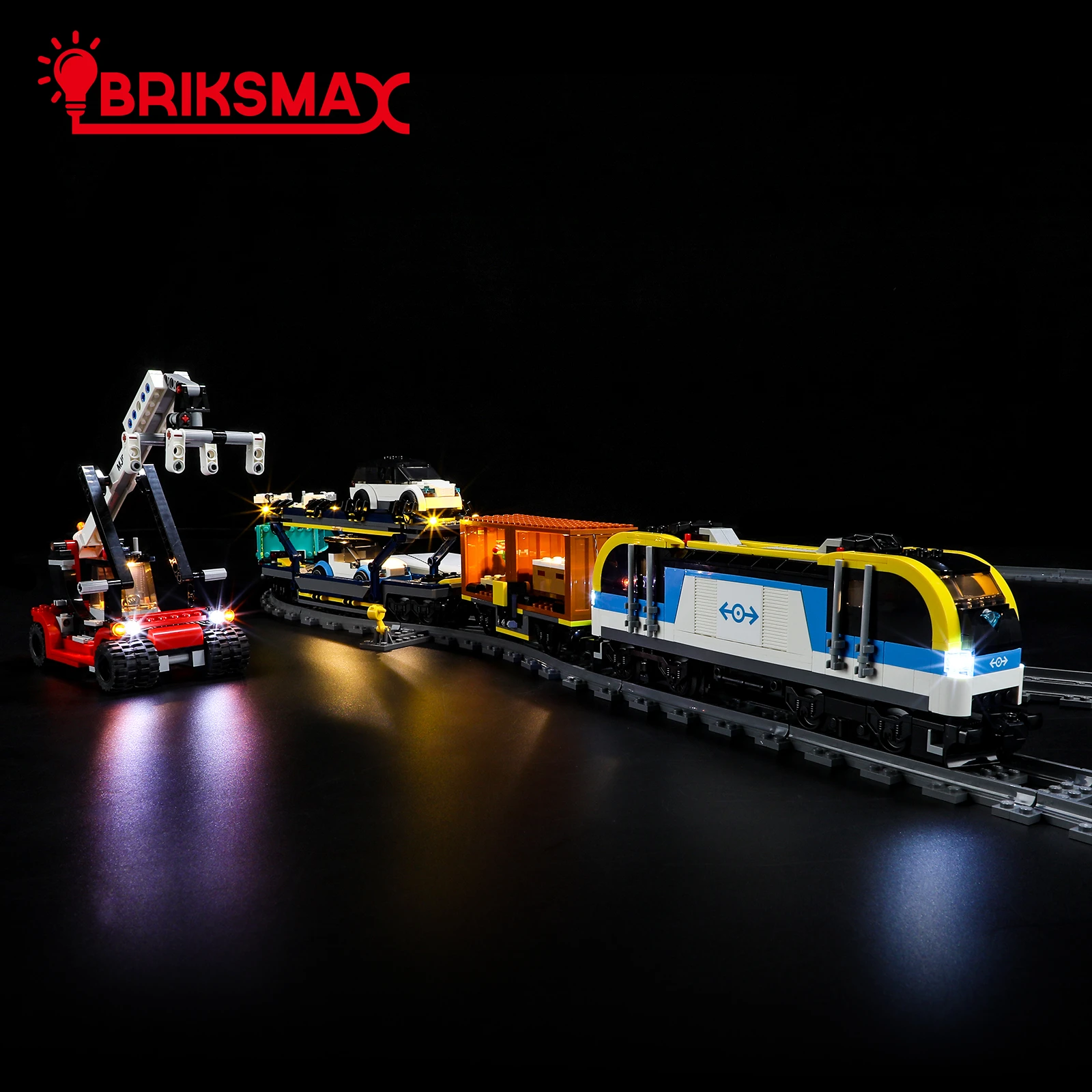 BriksMax LED Light Kit for 60336 Freight Train Building Blocks Set (NOT Include Model) Toys for Children