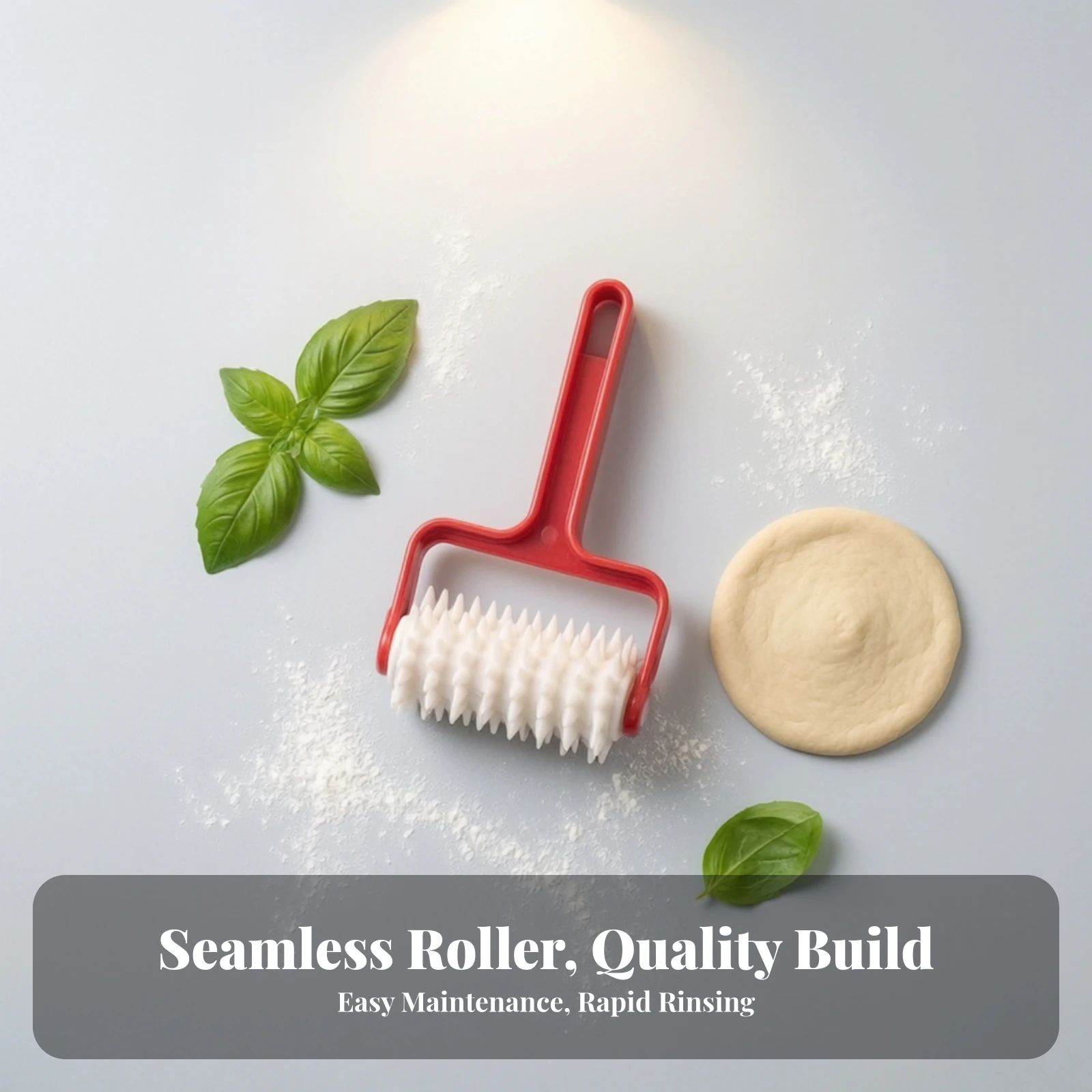 Pizza Pastry Base Docker with Pointed Roller Handheld Pizza Pastry Base Docker Pastry Roller Easy-Grip Manual for Bakers