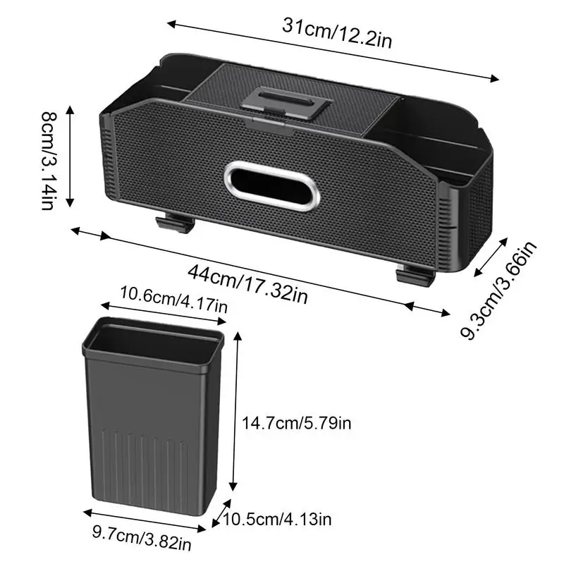 Car Seat Back Storage Box Automotive Tissue And Cup Holder Portable Large Capacity Car Seat Back Storage Box Road Trip