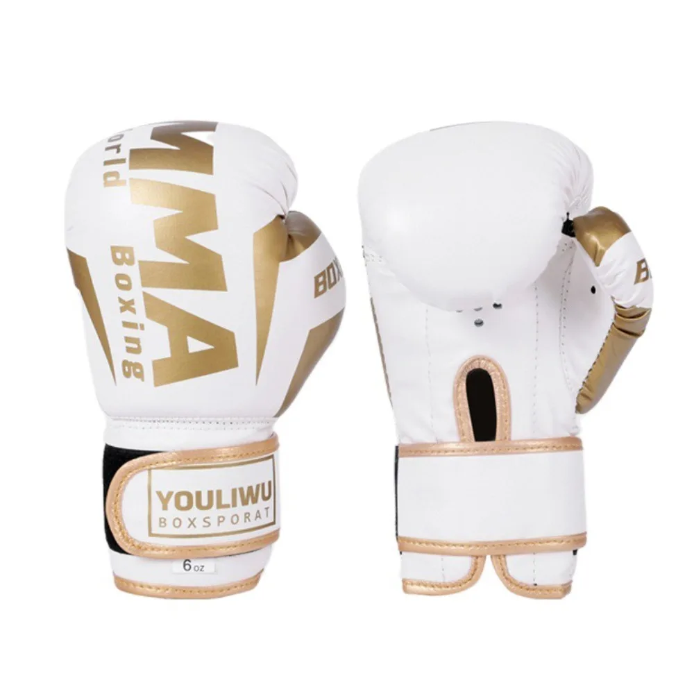

PU Leather Boxing Gloves Breathable Protective Kickboxing Gloves Sponge Padding Thick Punching Training Gloves Competition