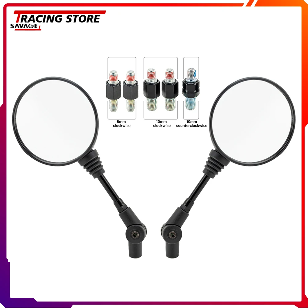 

Universal For YAMAHA SUZUKI KAWASAKI HONDA BMW Motorcycle Rearview Mirror M8 M10 Folding Side Rear View Rear Mirrors Accessories