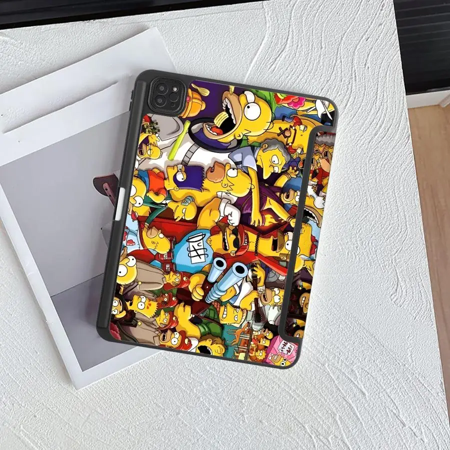 The Simpsons Homer Bart Tablet Case For iPad Pro 11th 10th 9th 8th 7th 12.9inch Mini 6 7 Air 4 5 M3 M2 1 2 M4 11inch 2025