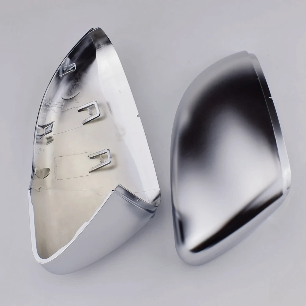 

ZC-2x For VW MK6 Golf 6 GTI 2009-2019 Matt Chrome Mirror Cover Silver Rearview Side Mirror Cap Housing Car Accessories