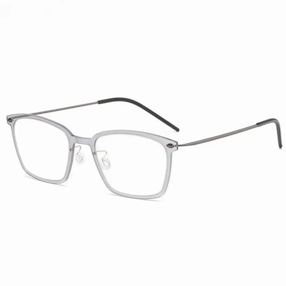 

Denmark Brand Eyeglasses 6536 Square Glasses Frame Men Screwles Ultralight Myopia Prescription Optical Titanium original Box