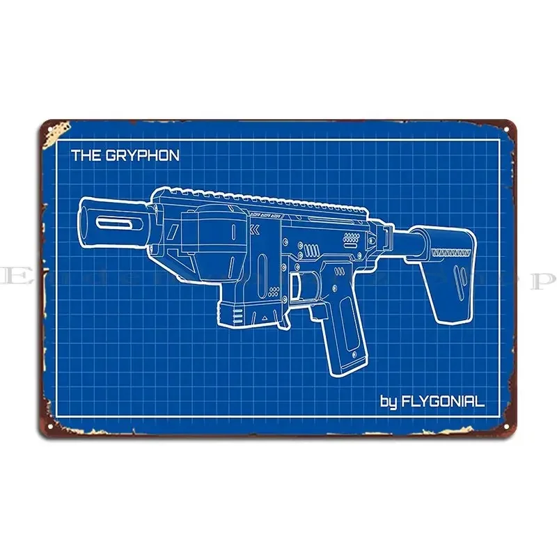 Gryphon Blaster Built Metal Plaque Kitchen Home Create Retro Wall Plaque Tin Sign Poster
