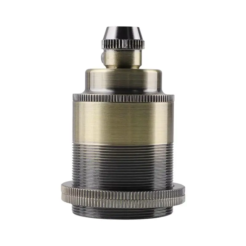 A98E-Vintage Copper E27 Bulb Socket Adapter Retro Pendant Light Fitting Lighting Holder For Home Lighting Fixtures D