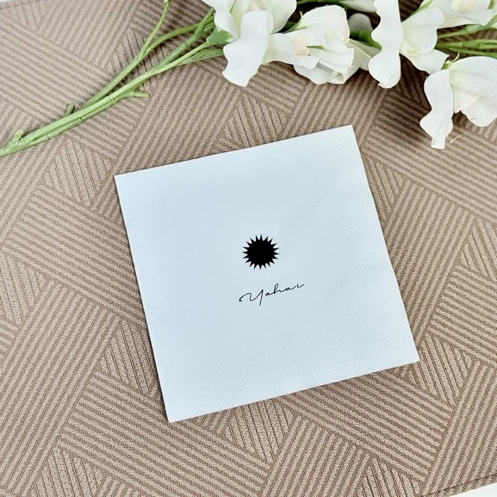 

Personalized Gourmet Dining Napkins-Professional Printing for Wedding Caterers,Hotel Restaurants&Family Gatherings