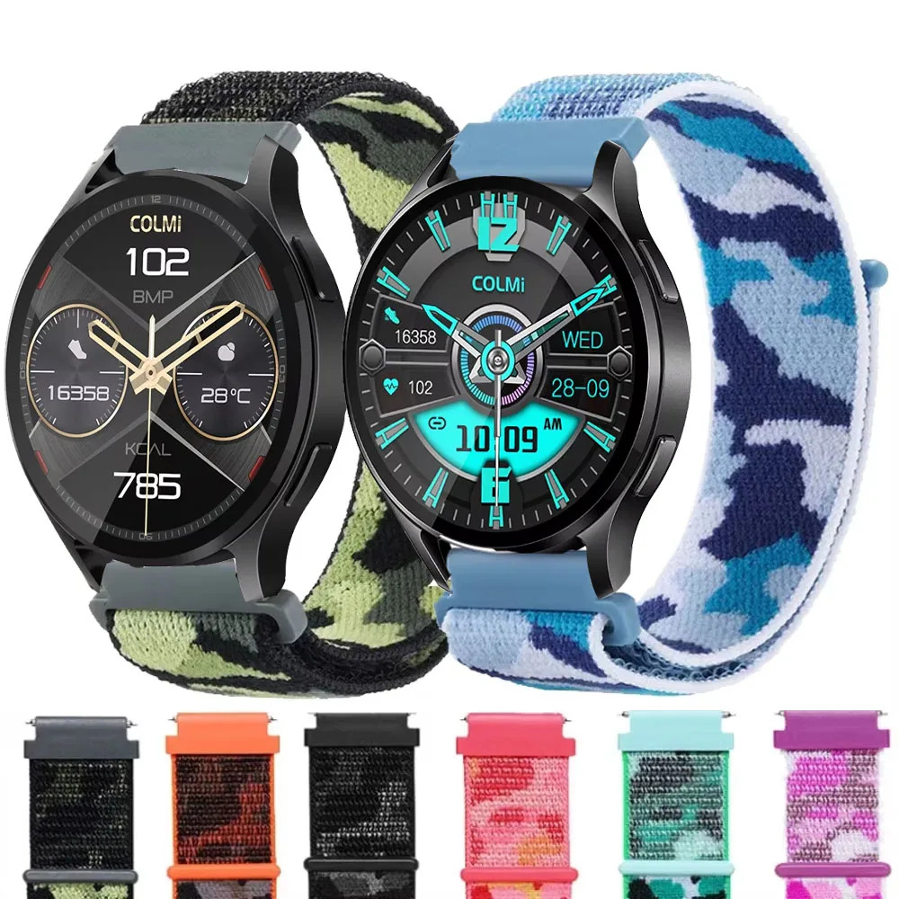 20MM Camouflage Nylon Loop For COLMI i28 Ultra Bracelet Correa Band For COLMI i28 Ultra Smartwatch Women Men Wristband