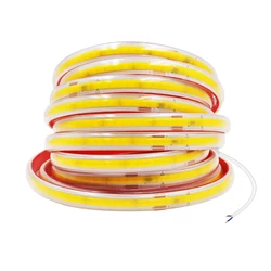 AC 230V COB Strip 240LEDs/M IP65 Waterproof Tape Adhesive With 2Pin Wire Cable 220V Cold Natural Warm White 10CM Can Be Cut