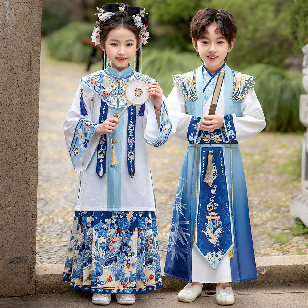 Adult Dress Vestido Hanfu Boy Costumes Baby Suits Cosplay Tang Outfit Children's Clothing Stage Kids Hanfu Dresses Girl Set