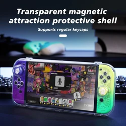 WONTIVE Transparent PC Storage Case for Nintendo Switch OLED Magnetic Closure Dust-proof Material Storage Box for Switch Cases