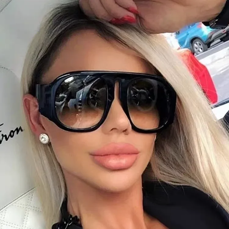 Vintage Luxury Brand Designer Sunglasses Oversized Pilot Sun Glasses Women For Men Shades Big Frame Popular Eyewear UV400