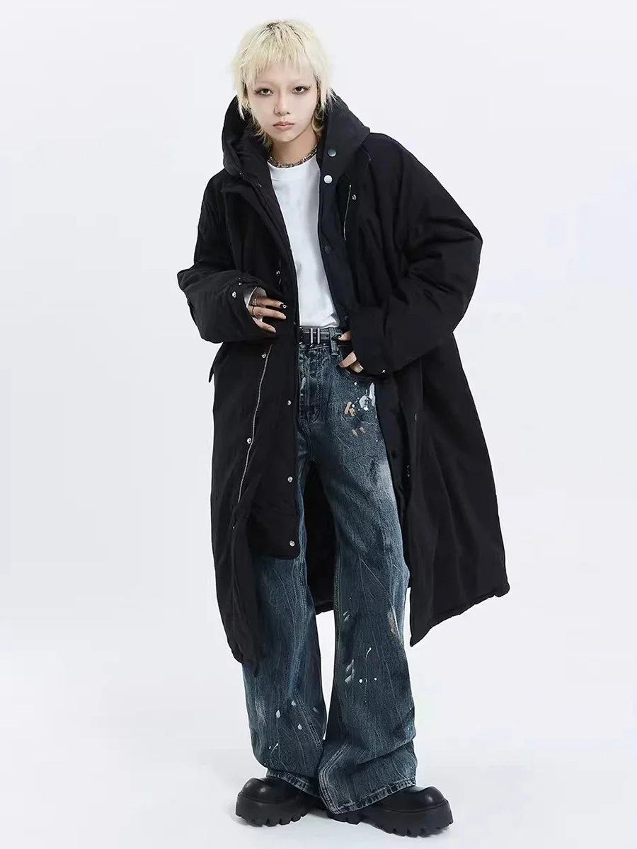 Graffiti Women Baggy Jeans Y2k Retro Splash Ink Straight Wide Leg Pants High Rise Trousers Korean Streetwear Wide Leg Pants