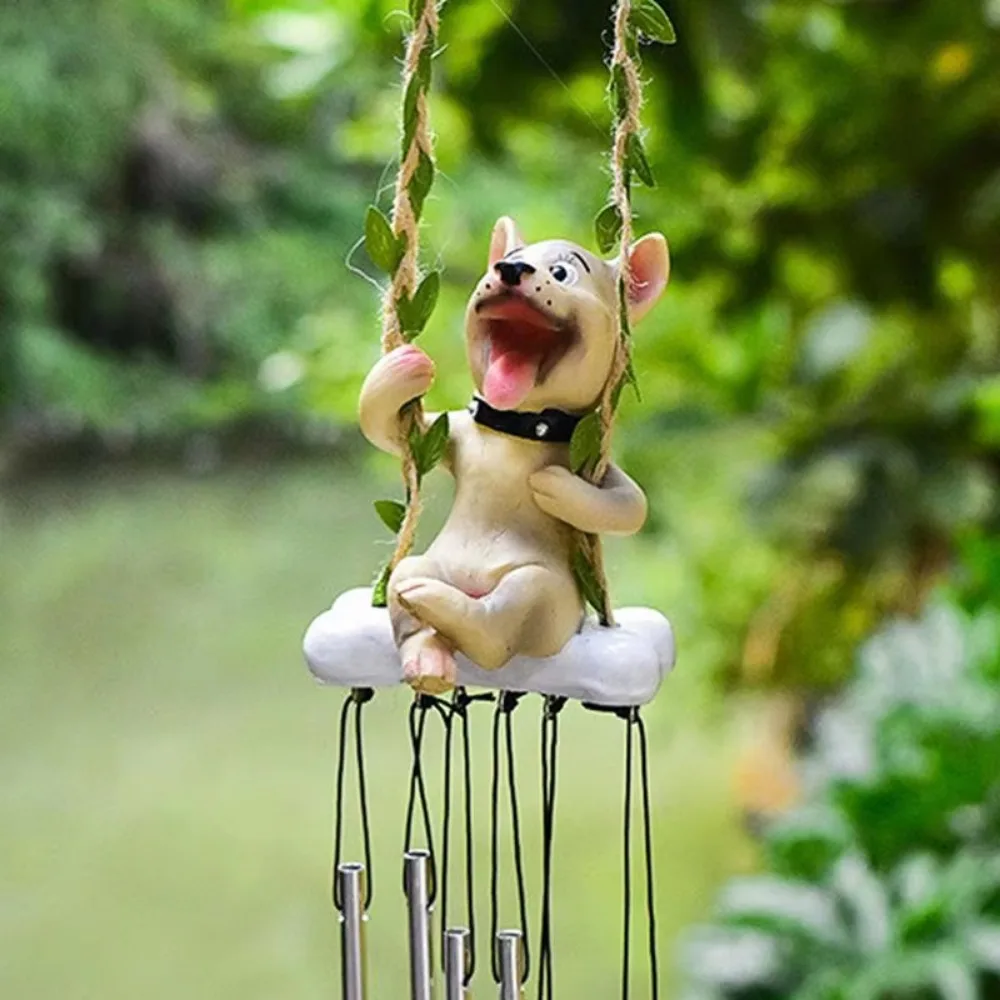 Cute Animal Wind Chimes Easy Installation Decorative Anima Hanging Pendants Cartoon Swing Garden Ornament Courtyard