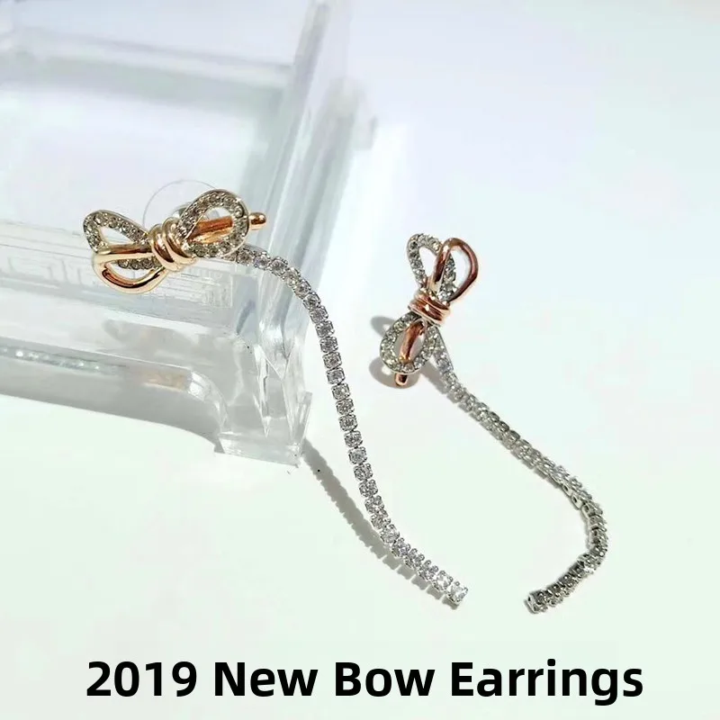 elegant-crystal-knot-ear-wire-earrings-choker-birthday-gift-for-girlfriend-fashionable-alloy-gemstone-jewelry