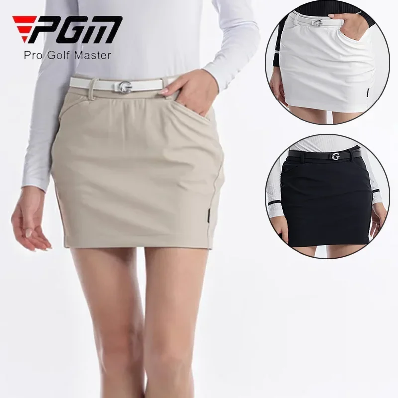 

PGM Ladies Slim Golf Short Skirt Women High-waist Pencil Skorts Women Side Pocket Casual Pantskirts Sports Golf Mini Skirts