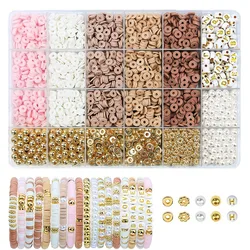 Friendship Necklace Bracelet Making Kit Clay Beads Golden Beads For Jewelry Making Diy Handmade Craft Supplies Golden Diy