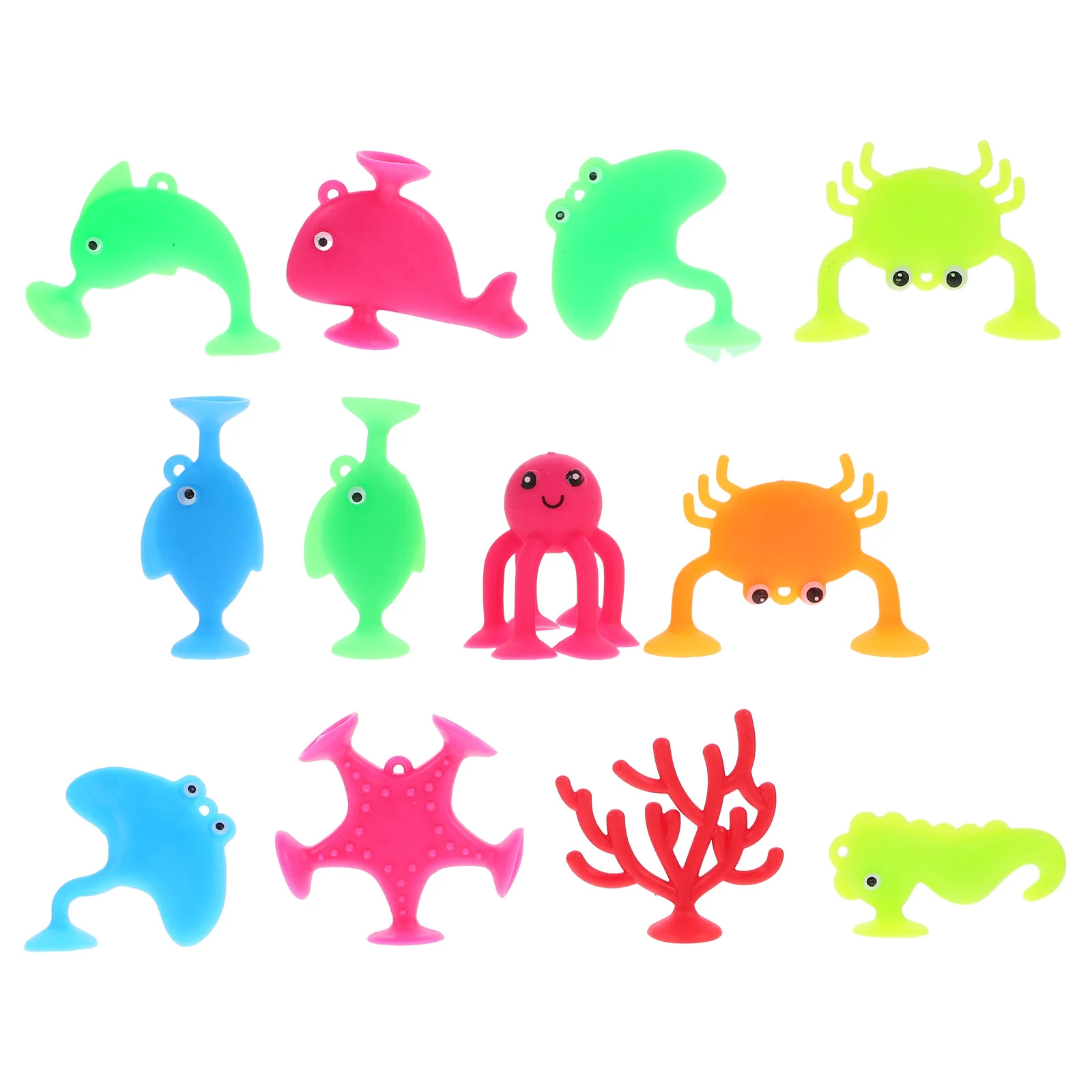 

18 Pcs Suction Cup Toys Playing Water Bath for Baby Children Suckers Shower Kids Assembled Bathtub Pool