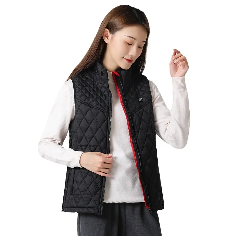 Women's Electric Heated Vest Rechargeable 3 Heating 9 Zone Constant Temperature Heating Suitable for Sports Hunting Hiking