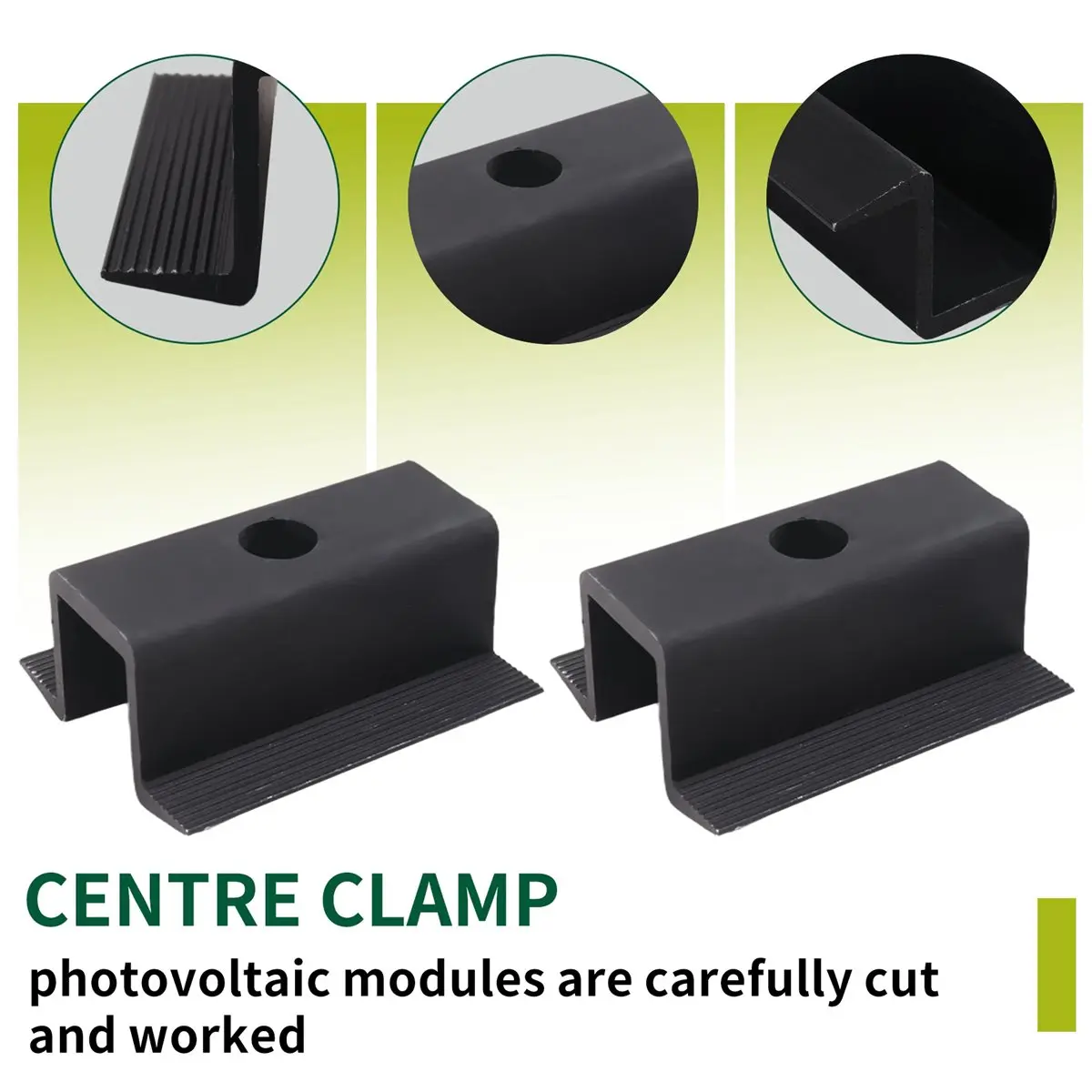 #03H 10 x Centre Clamp PV Solar Panels, Module Clamp for All Frame Heights,PV Solar Panels,(aluminium alloy)