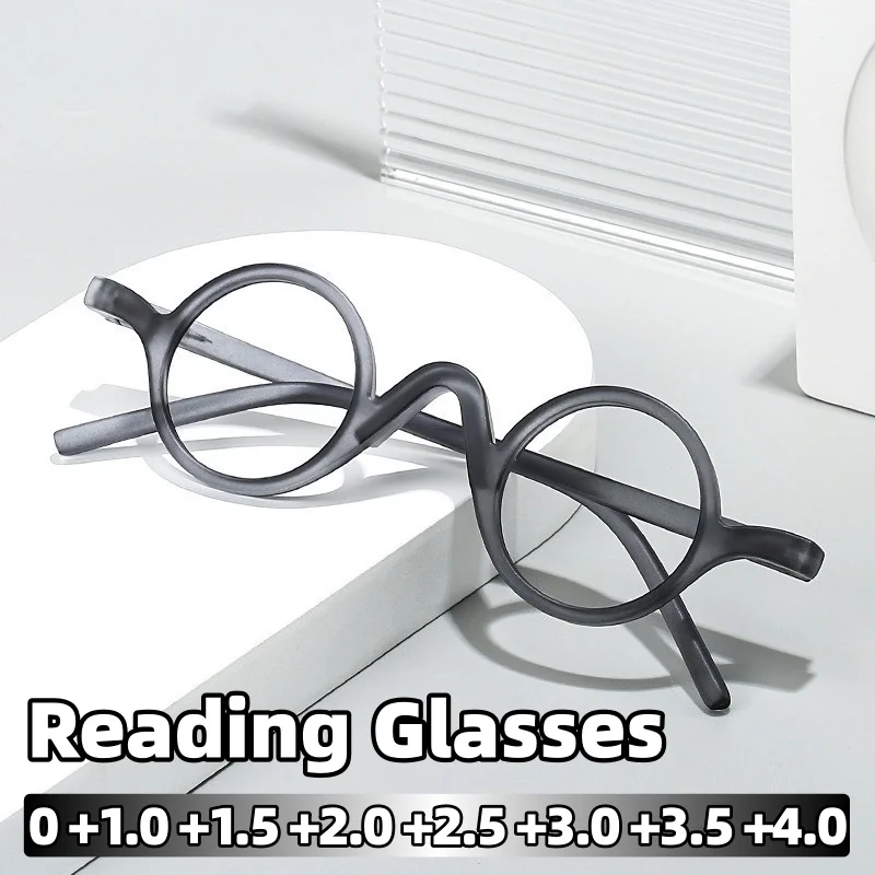 

New Round-Frame Anti-Blue Light Presbyopia Glasses Unisex Ultra-Lightweight High-Definition Reading Eyewear Diopter 0 To +4.0