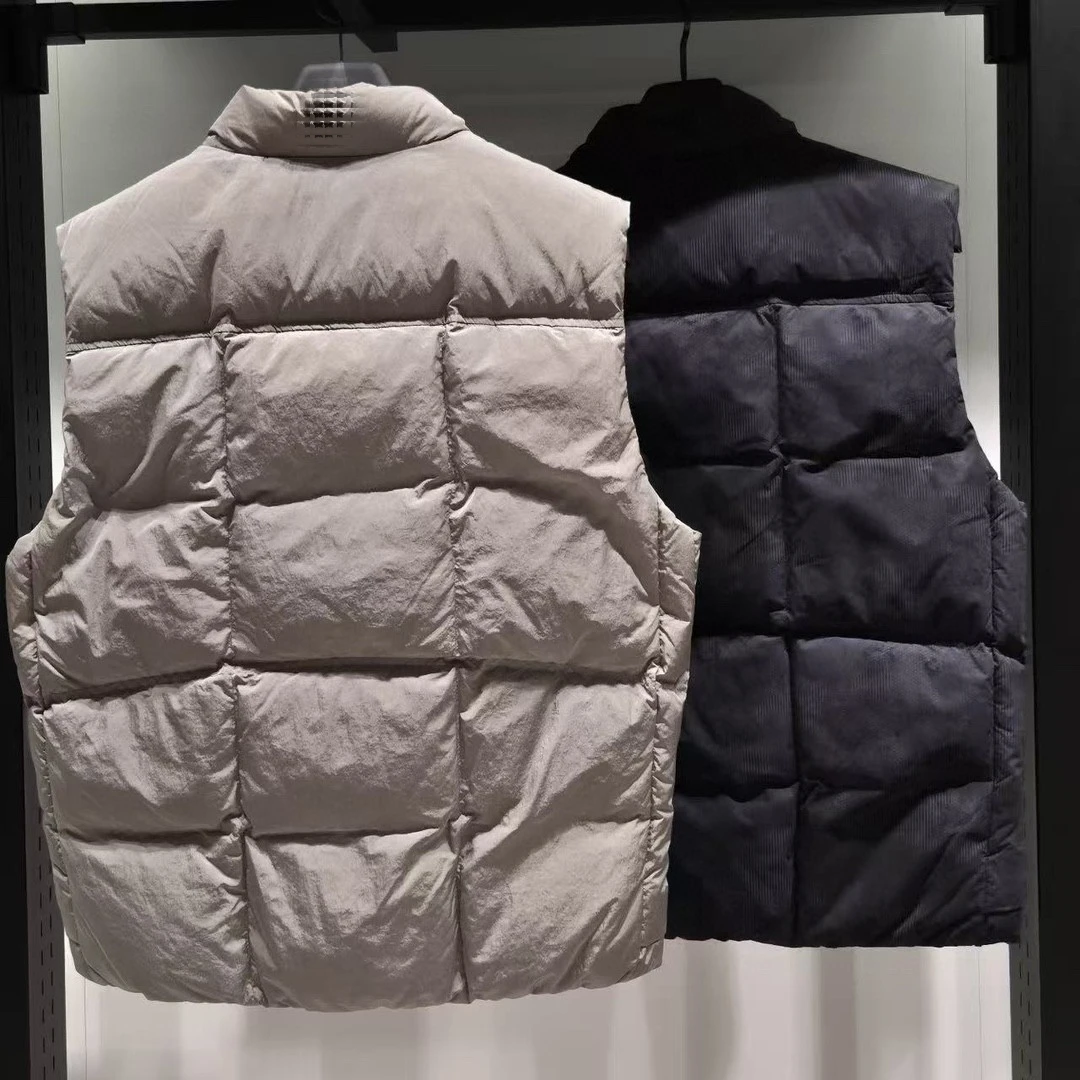 Minimalist Versatile Stand-Collar Down Vest Golf Apparel Men's Warm Sports Golf Baseball Jacket