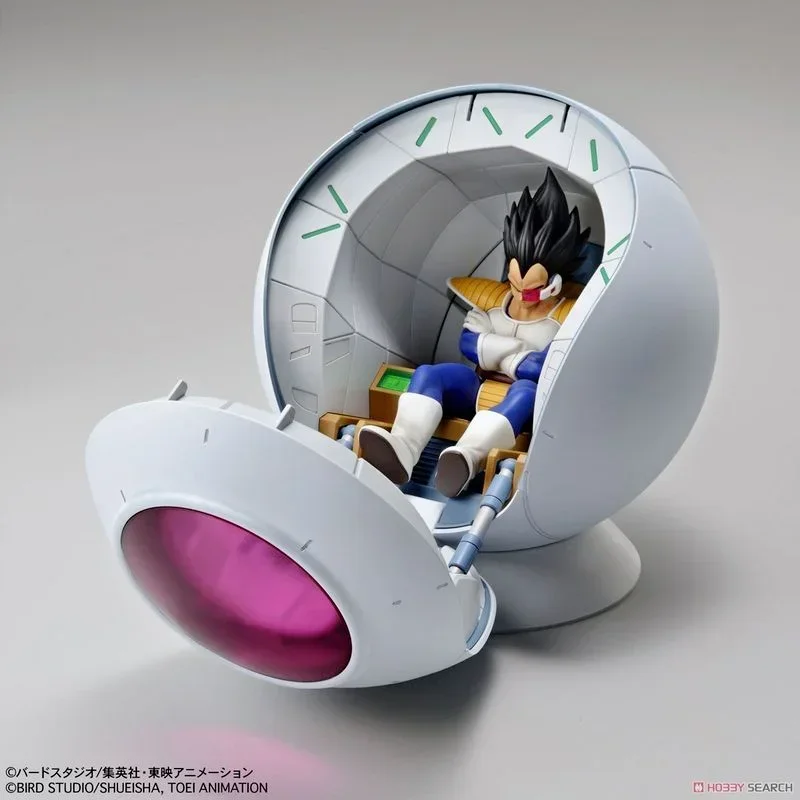 Bandai Original Model Figure-rise Dragon Ball Z Vegeta Space Capsule Spaceship Anime Figure Assembled Model Toy Gift for Kids