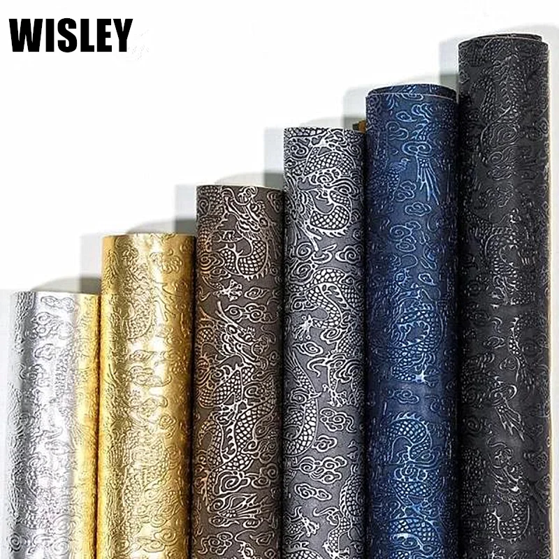 

Dragon Pattern Leather Self-Adhesive Repair Patch Upholstery Faux Leather Fabric for Furniture Couch Chairs Car Seat Rapair