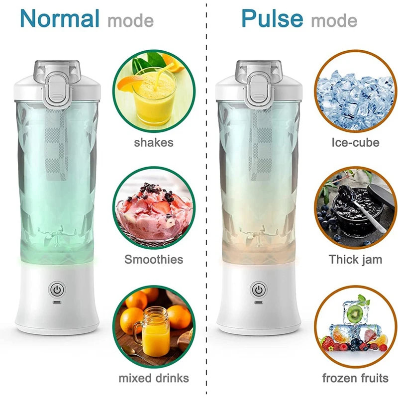 Portable Blender, Personal Size Blender For Shakes And Smoothies With 6 Blade Mini Blender 20Oz For Home,Travel