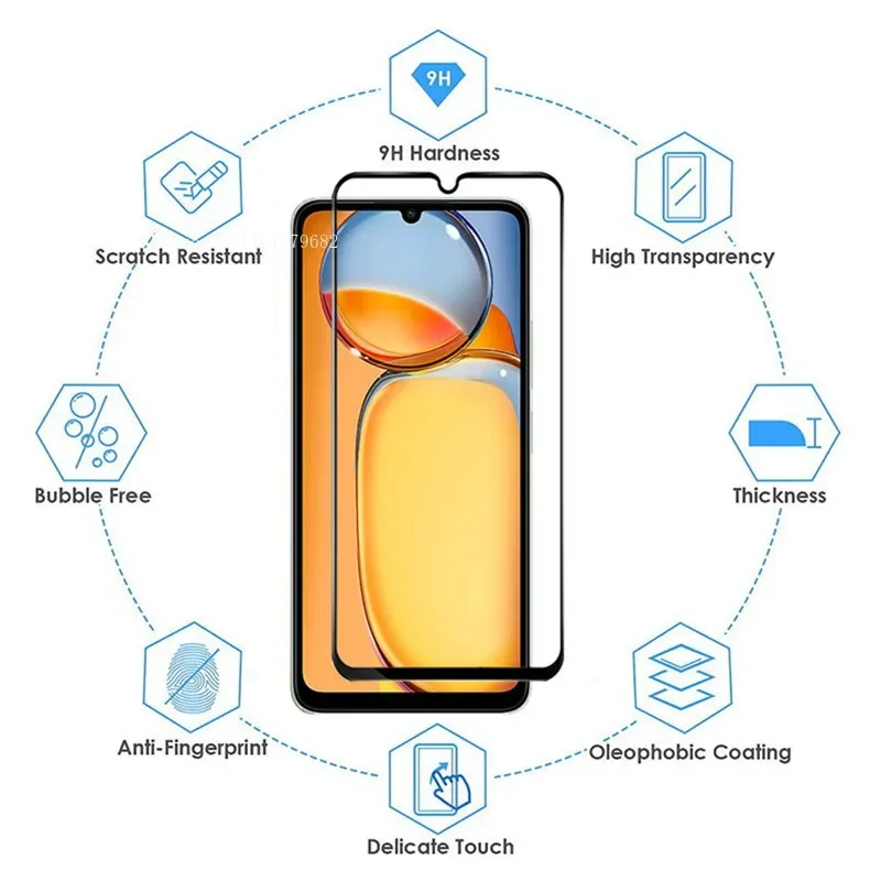 2 sztuki Pełna osłona ze szkła hartowanego do Redmi 13C 12C 10C 9C 8A Osłona ekranu do Redmi Note 13 12 11 Pro Plus 11S 12S 10S 9S 8T