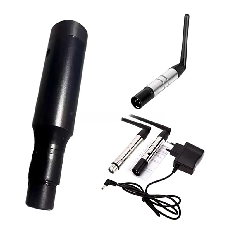 

Mini 2.4G Wireless DMX512 Transmitter & Receiver – 3-Pin Compact Stage Lighting Controller for DJ, Party & Small Venue Use