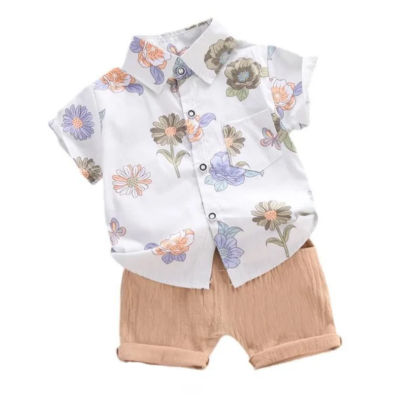 New Summer Baby Clothes Suit Children Boys Girls Casual Shirt Shorts 2Pcs/Sets Kids Outfits Toddler Costume Infant Tracksuits