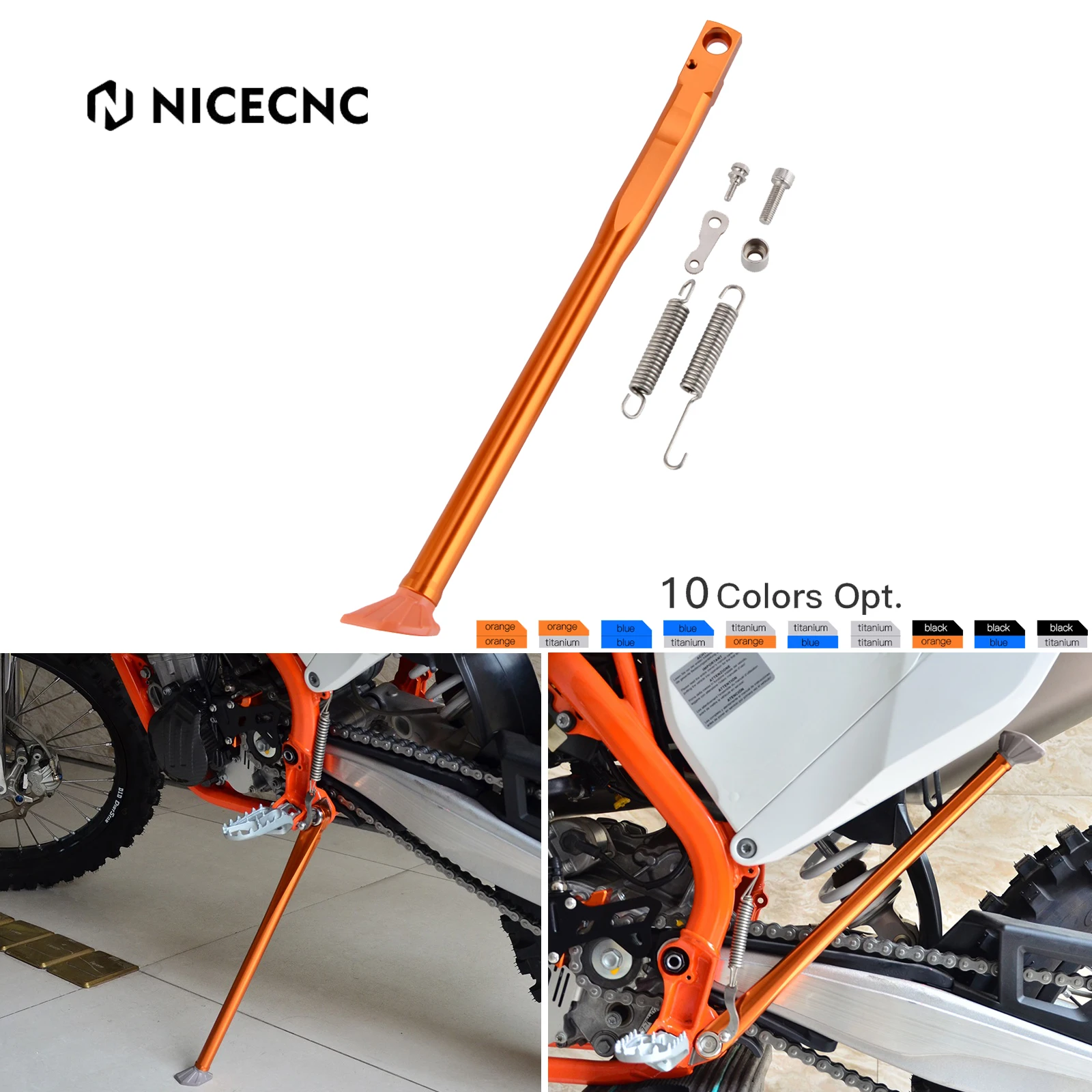 

NICECNC For KTM EXC 300 EXC 250 EXCF 350 EXC 450 EXC 525 EXC 125 150 1998-2007 Motorcycle Kickstand Kick Side Stand Spring Kit