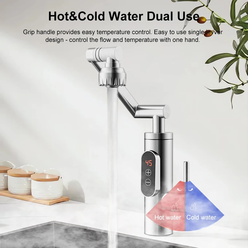 Calentador de agua eléctrico instantáneo sin tanque, calentador de agua para baño y ducha, 220V, 3300W, temperatura automática para el hogar y el Hotel