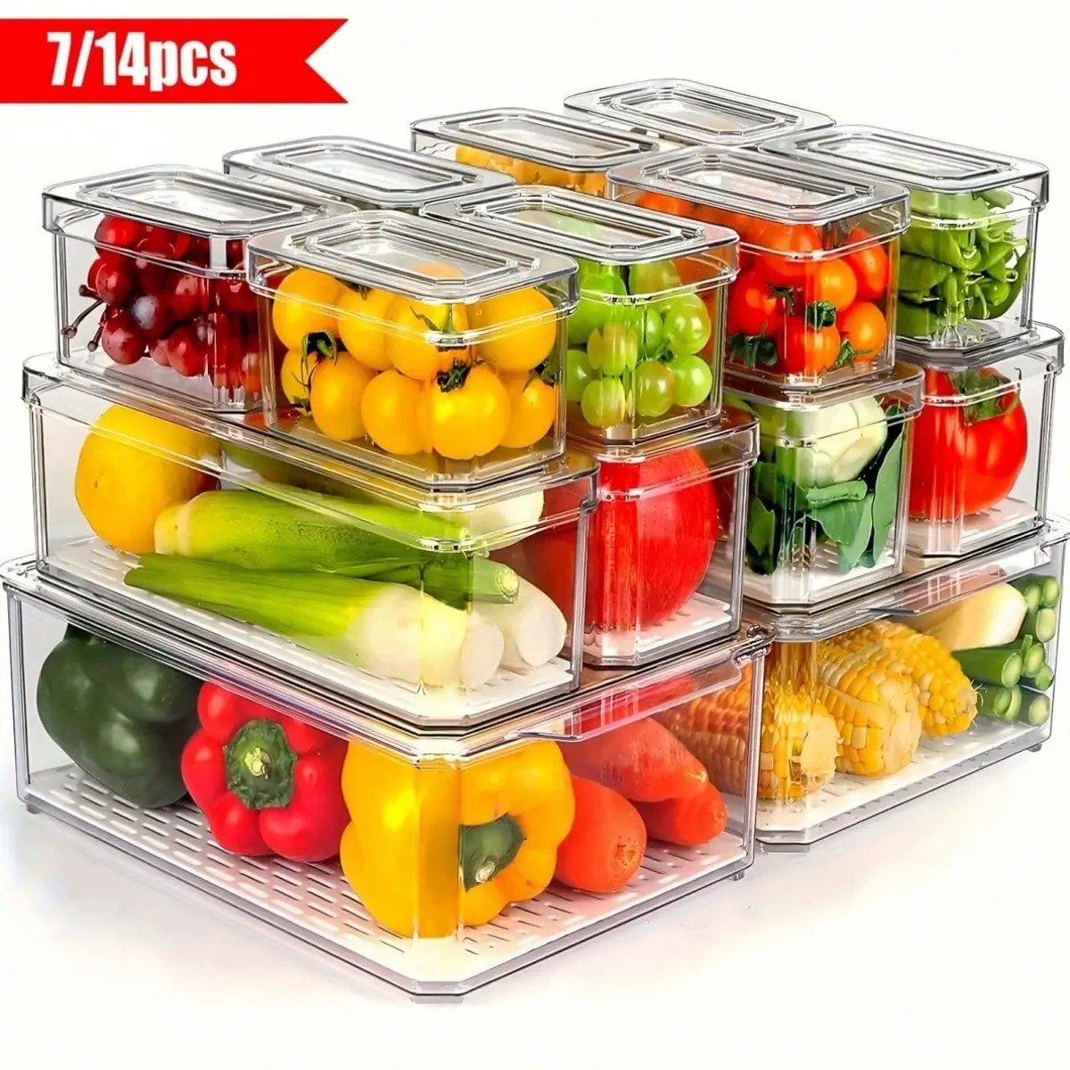 7/14er-Pack stapelbare Kühlsch – Food Packed Snacks Bewertung und Preis