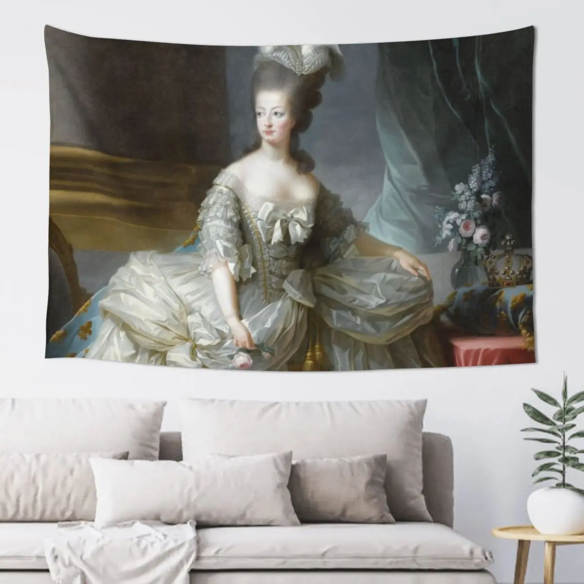 Marie-Antoinette reine de France - Anonyme, d'après Louise-Elisabeth Vigée Le Brun Tapestry Korean Room Decor Tapestry