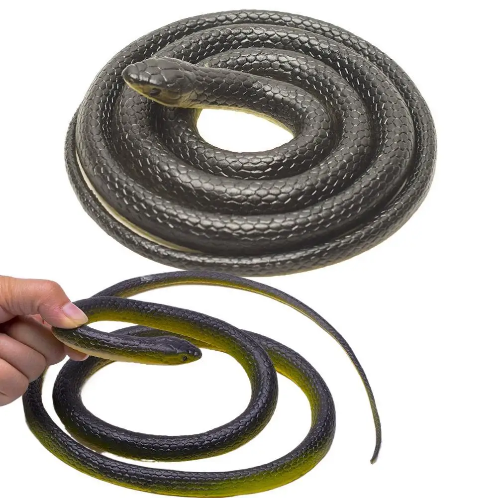 

Creativity Simulation Snake Toys Soft Rubber Scary Prank Halloween Props Prank Trick Toy Fake Realistic Rubber Toy Snake