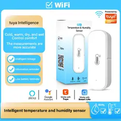 Tuya Smart WiFi/Zigbee New Temperature and Humidity Sensor Home Internet Temperature and Humidity Meter Works with Alexa Google