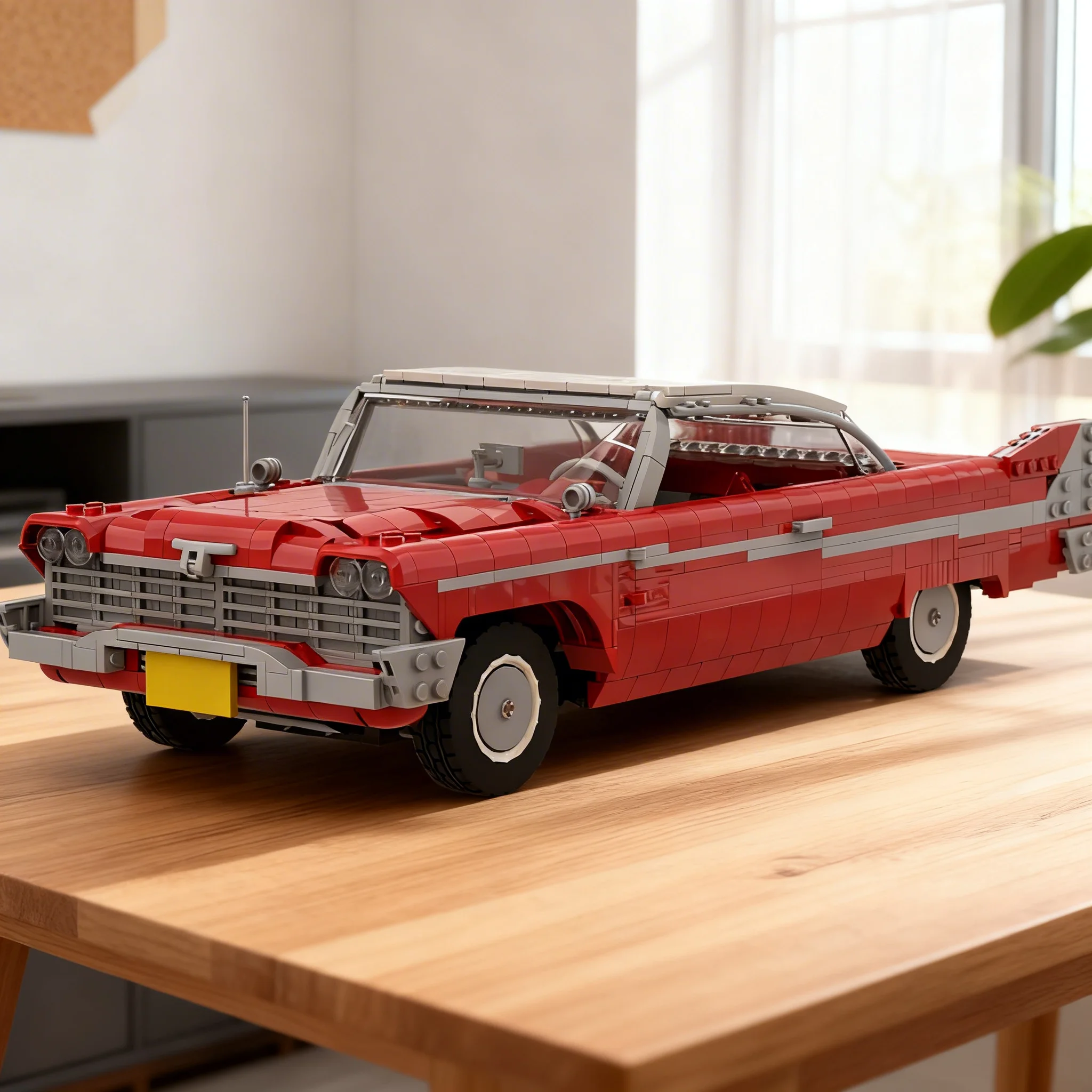 1857pcs MOC Creator Creator Expert Plymouth Fury "Christine" Model Building Blocks Brick Art DIY Assemble Display 3D Birthday